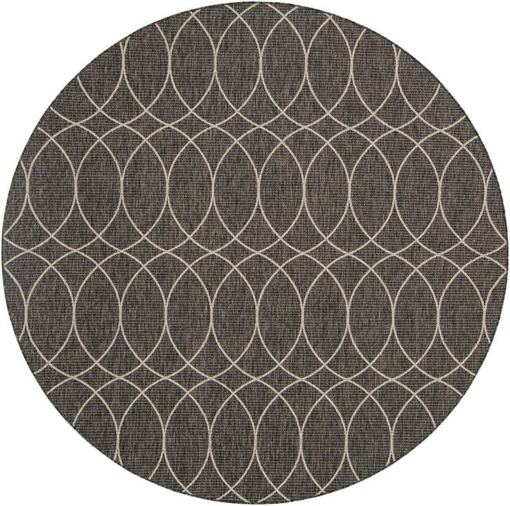 Detail image of 10' x 10' Easy-Clean Lattice Indoor / Outdoor Round Rug