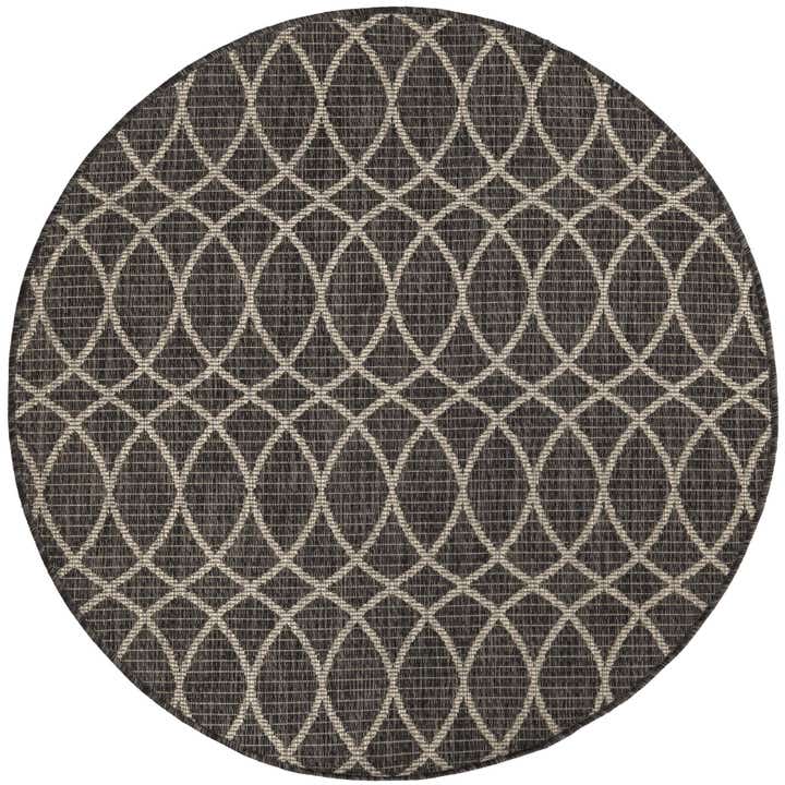 4' x 4' Easy-Clean Lattice Indoor / Outdoor Round Rug