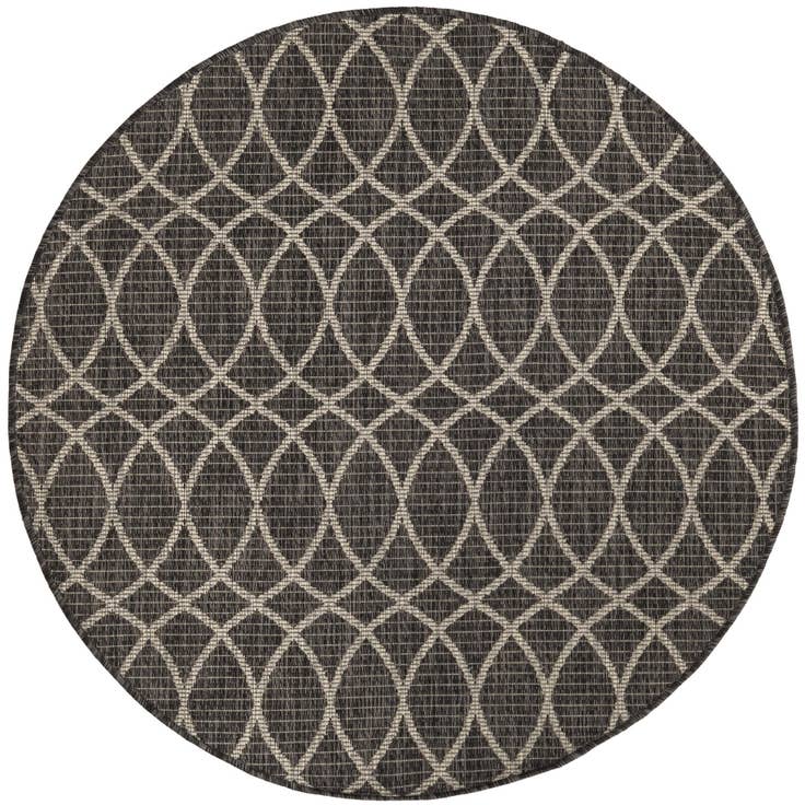 Detail image of 4' x 4' Easy-Clean Lattice Indoor / Outdoor Round Rug