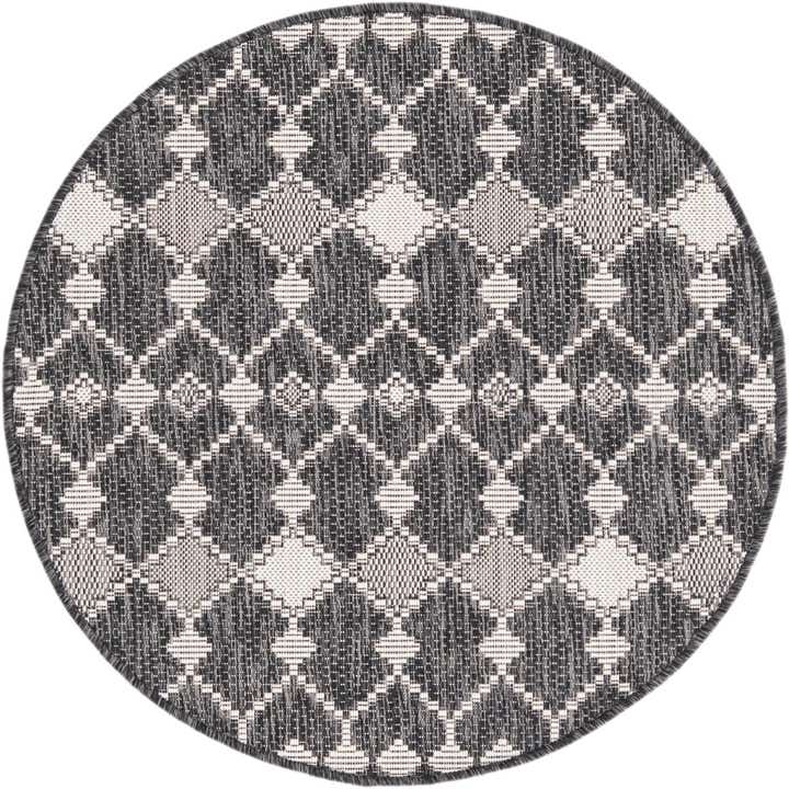 95cm x 95cm Leicht zu reinigen Lattice Innen- / Außenbereich Rund Teppich