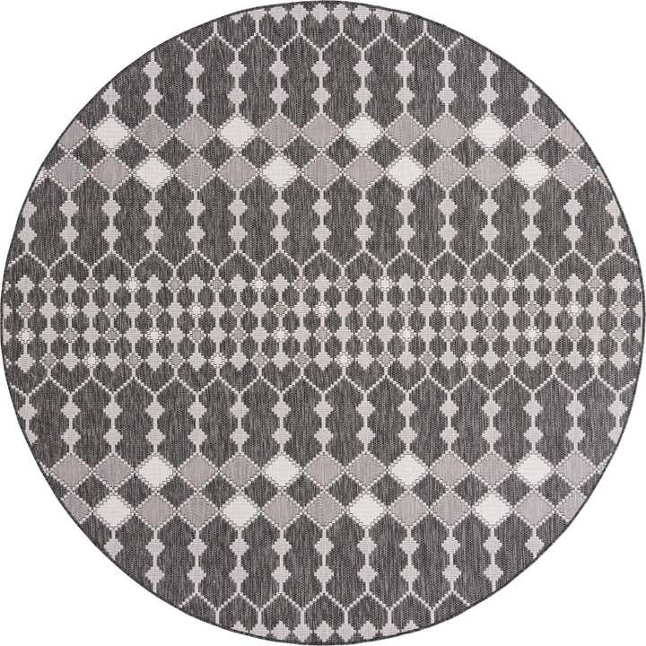 10' x 10' Easy-Clean Lattice Indoor / Outdoor Round Rug