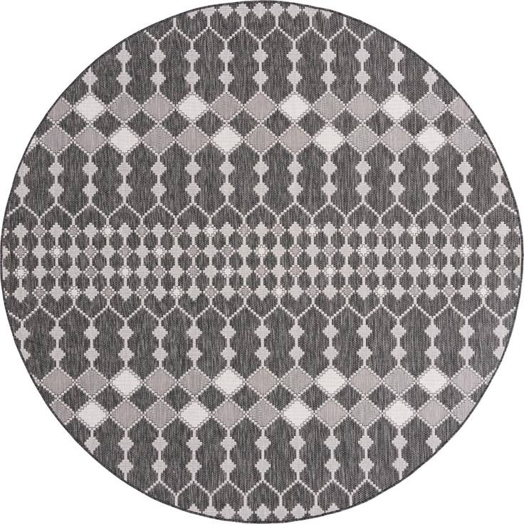Detail image of 10' x 10' Easy-Clean Lattice Indoor / Outdoor Round Rug