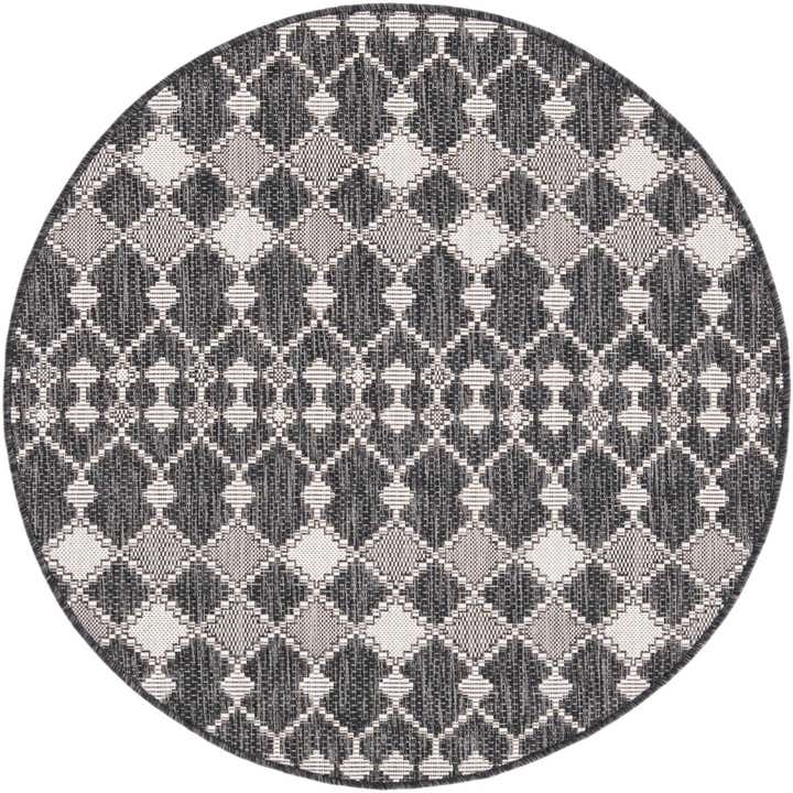4' x 4' Easy-Clean Lattice Indoor / Outdoor Round Rug