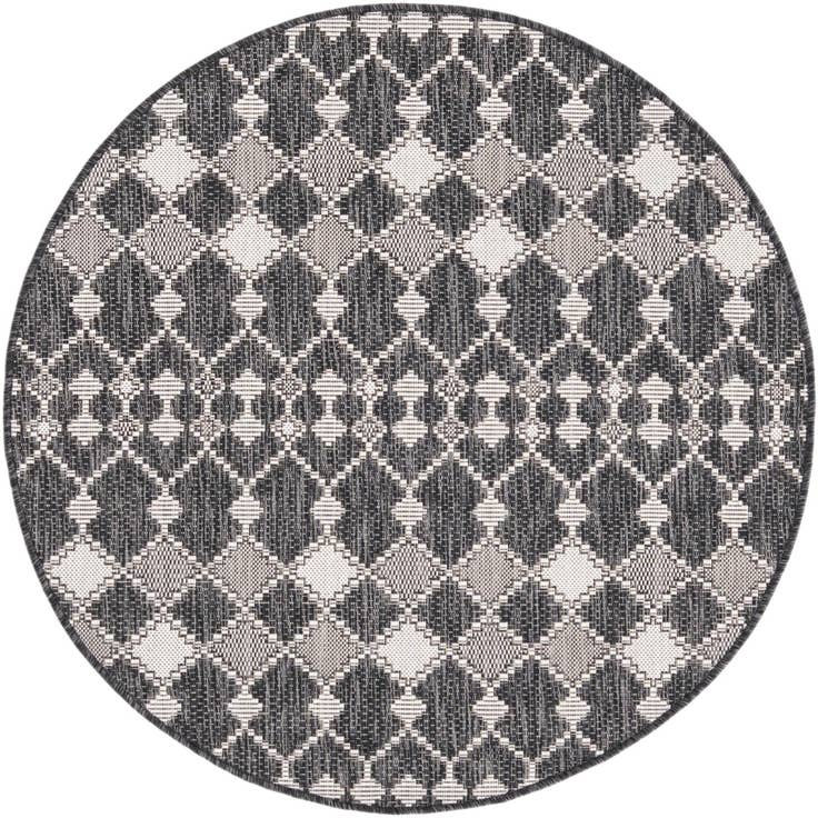 Detail image of 4' x 4' Easy-Clean Lattice Indoor / Outdoor Round Rug