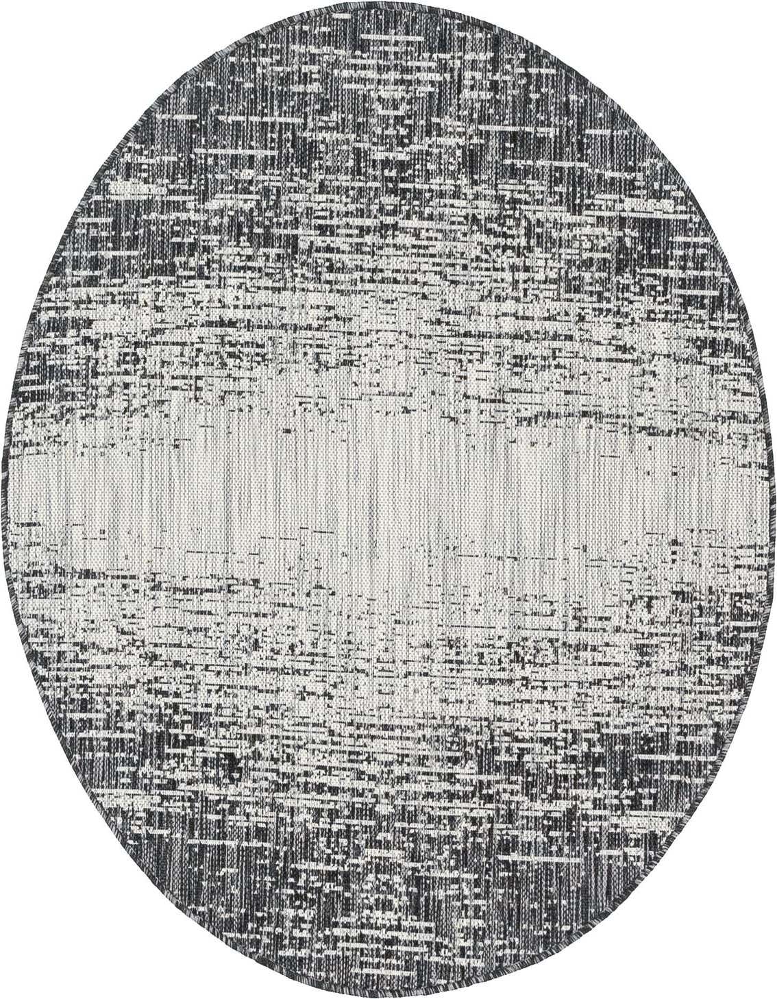 4' x 4' Easy-Clean Modern Indoor / Outdoor Round Rug