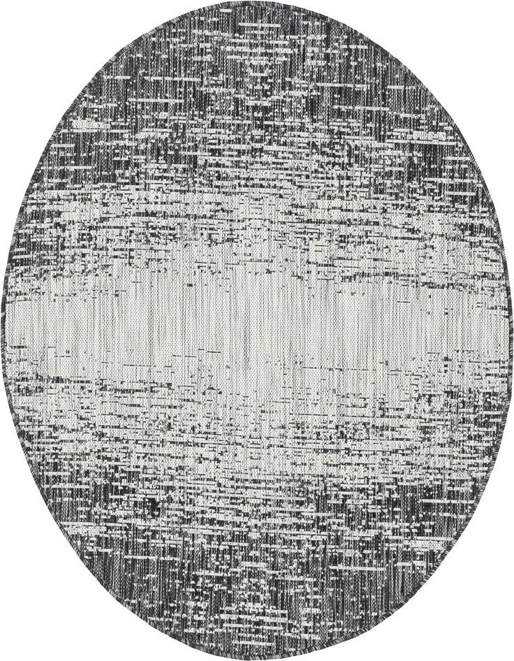 Detail image of 4' x 4' Easy-Clean Modern Indoor / Outdoor Round Rug