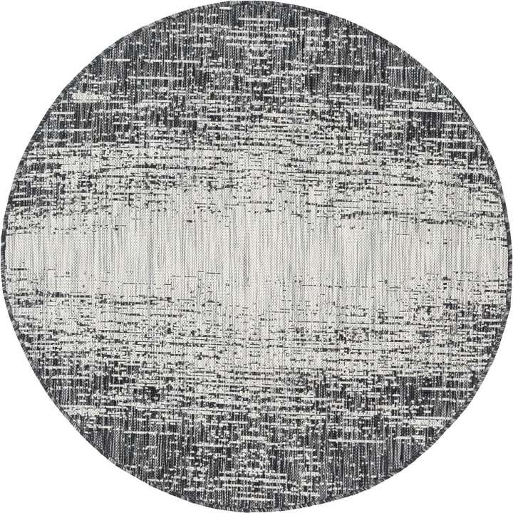 4' x 4' Easy-Clean Modern Indoor / Outdoor Round Rug