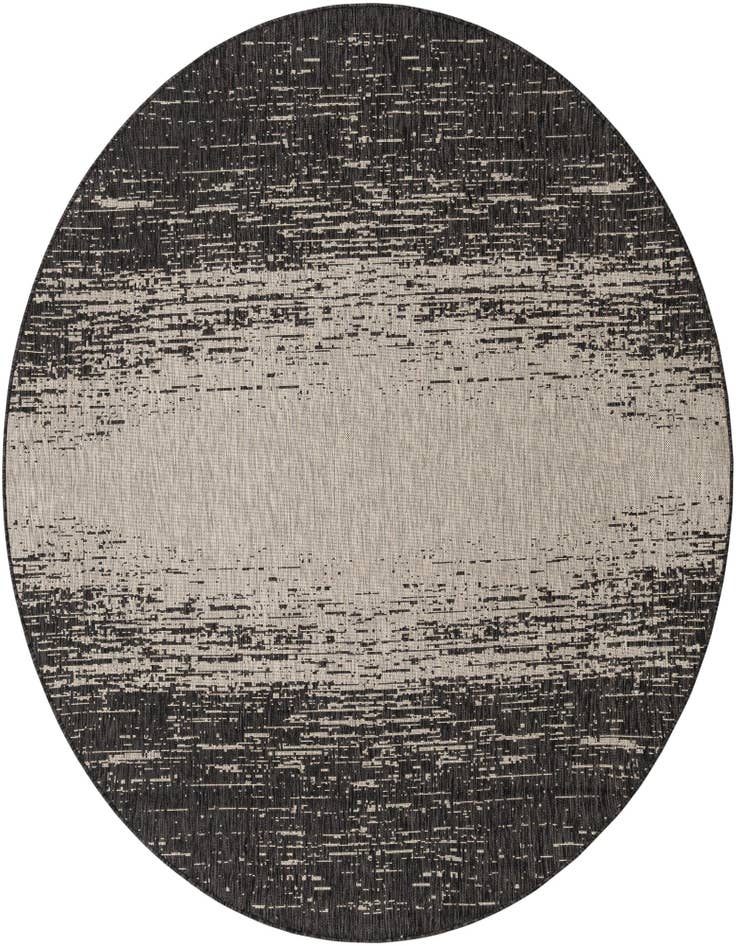 Detail image of 7' 10 x 7' 10 Easy-Clean Modern Indoor / Outdoor Round Rug