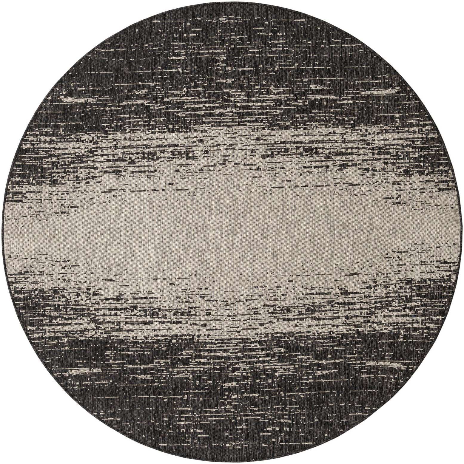 7' 10 x 7' 10 Easy-Clean Modern Indoor / Outdoor Round Rug