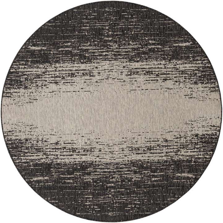 7' 10 x 7' 10 Easy-Clean Modern Indoor / Outdoor Round Rug