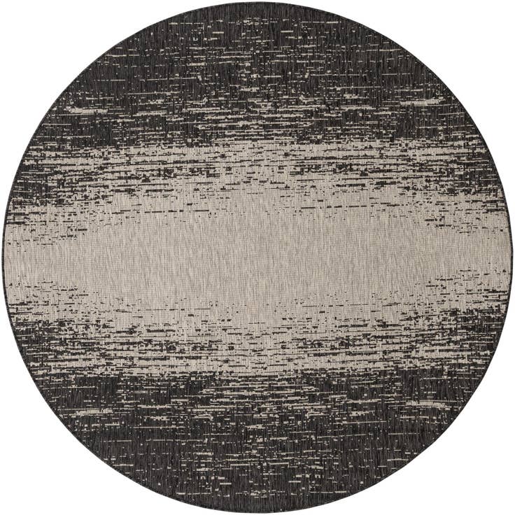 Detail image of 7' 10 x 7' 10 Easy-Clean Modern Indoor / Outdoor Round Rug