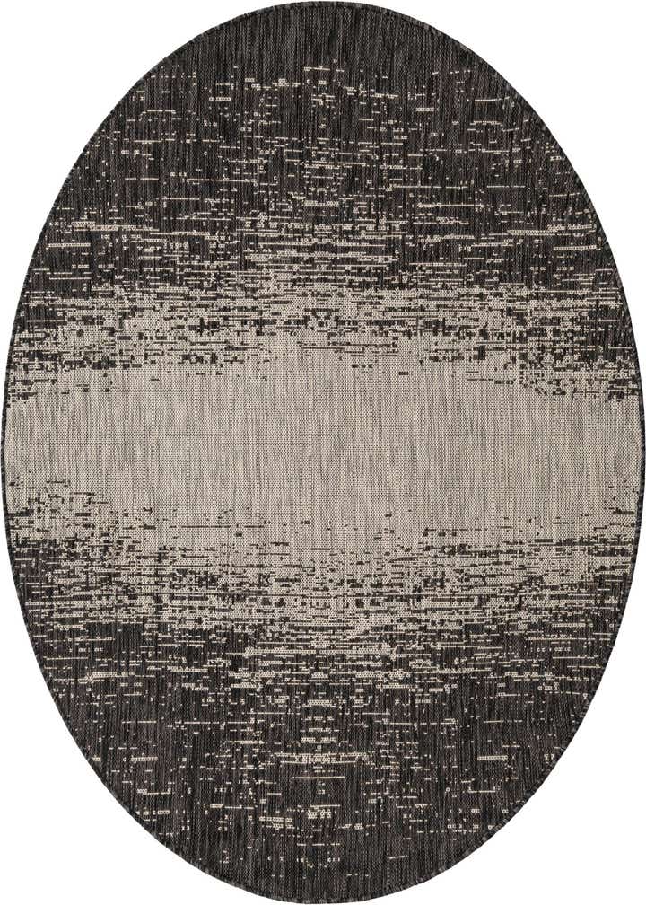 5' 3 x 5' 3 Easy-Clean Modern Indoor / Outdoor Round Rug