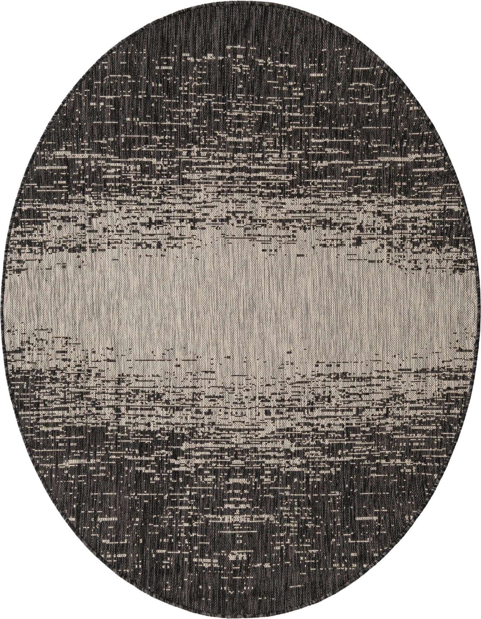 5' 3 x 5' 3 Easy-Clean Modern Indoor / Outdoor Round Rug