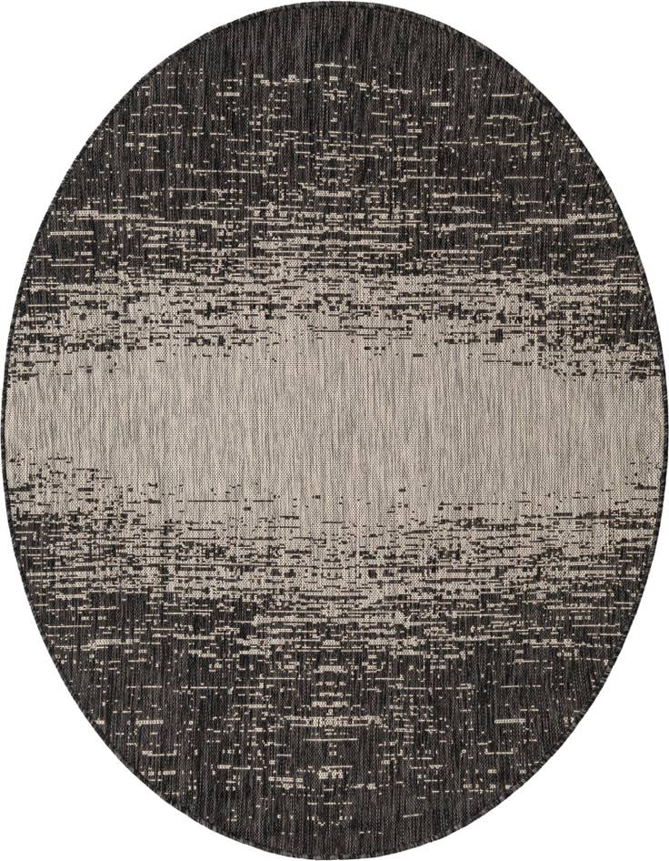Detail image of 5' 3 x 5' 3 Easy-Clean Modern Indoor / Outdoor Round Rug