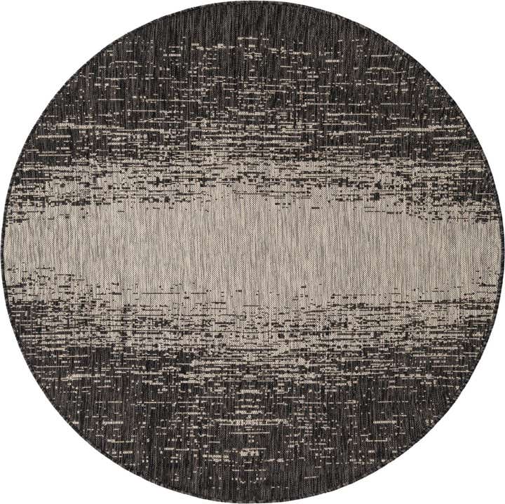 5' 3 x 5' 3 Easy-Clean Modern Indoor / Outdoor Round Rug