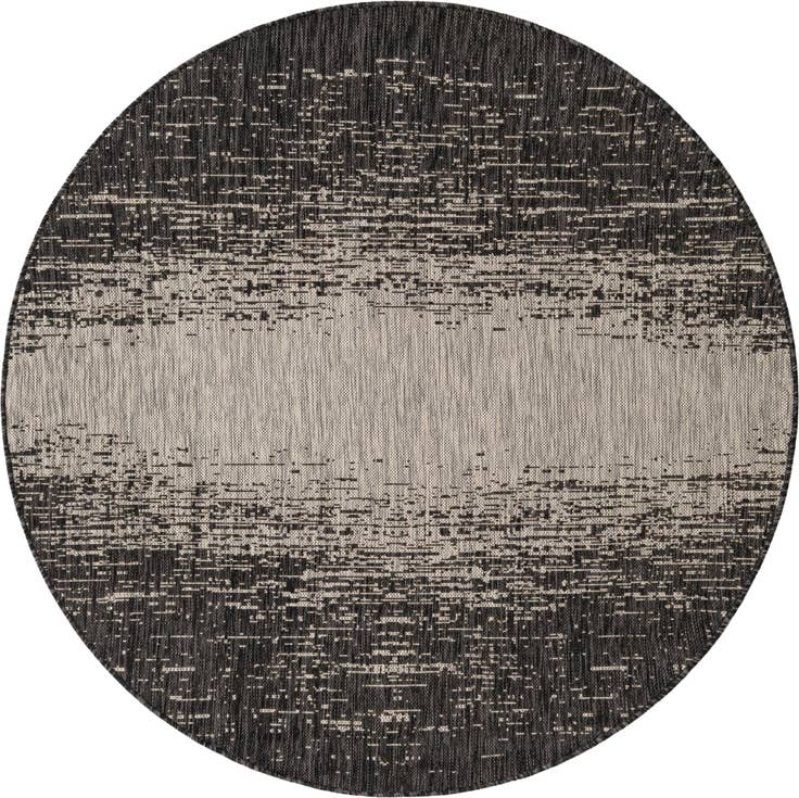 Detail image of 5' 3 x 5' 3 Easy-Clean Modern Indoor / Outdoor Round Rug