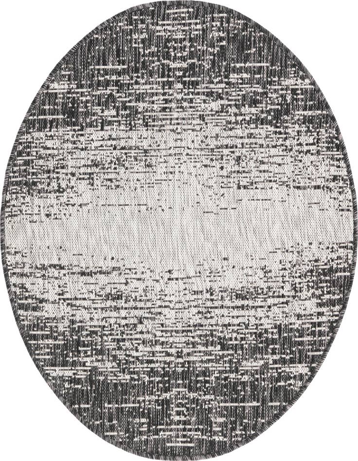 Detail image of 3' x 3' Easy-Clean Modern Indoor / Outdoor Round Rug