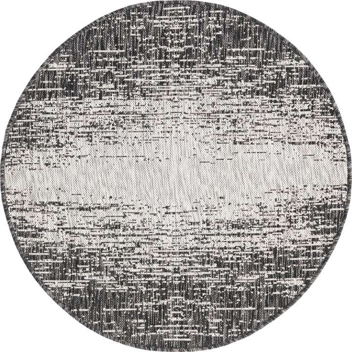 3' x 3' Easy-Clean Modern Indoor / Outdoor Round Rug
