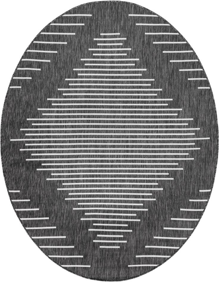 Detail image of 3' x 3' Easy-Clean Modern Indoor / Outdoor Round Rug