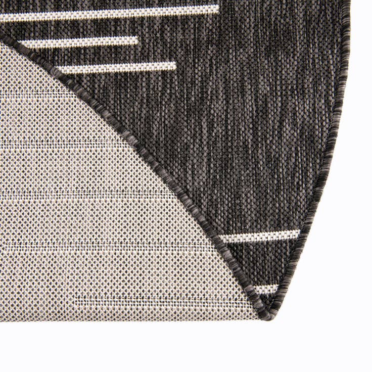 Detail image of 3' x 3' Easy-Clean Modern Indoor / Outdoor Round Rug