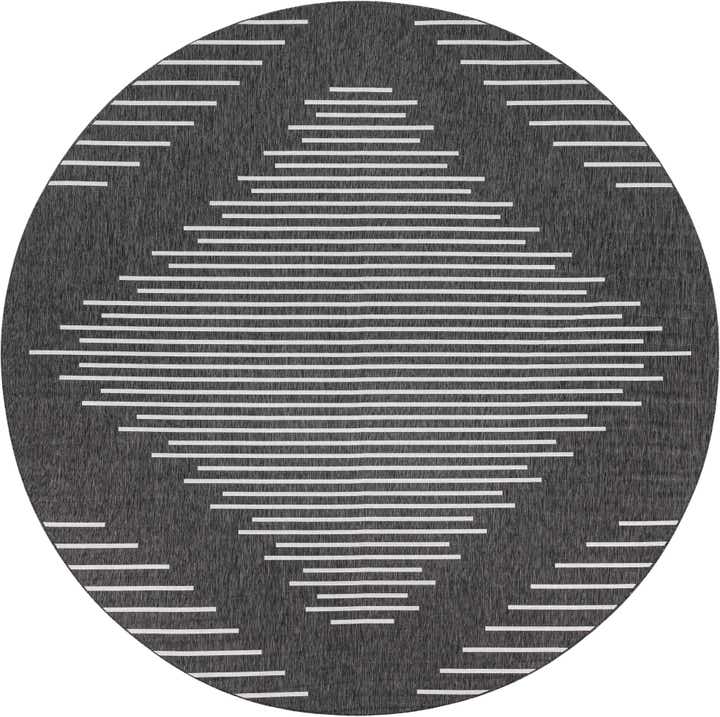 13' x 13' Easy-Clean Modern Indoor / Outdoor Round Rug