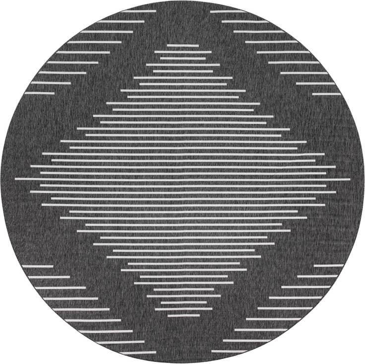 Detail image of 13' x 13' Easy-Clean Modern Indoor / Outdoor Round Rug