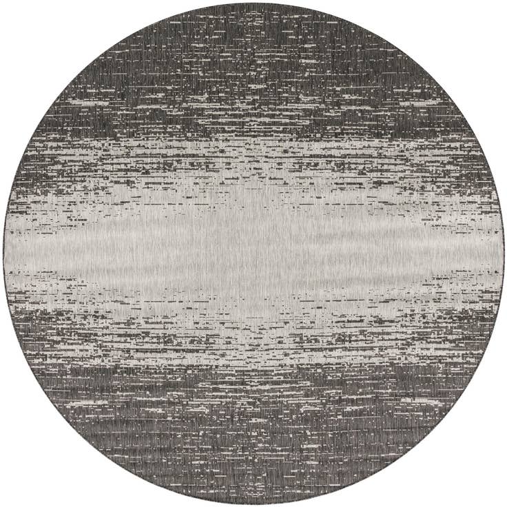 Detail image of 10' 8 x 10' 8 Easy-Clean Modern Indoor / Outdoor Round Rug
