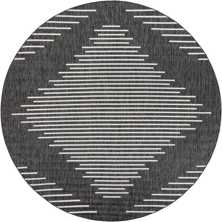 Detail image of 10' x 10' Easy-Clean Modern Indoor / Outdoor Round Rug