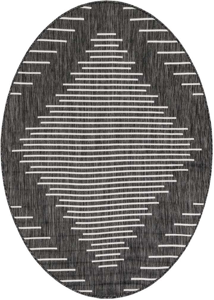 5' 3 x 5' 3 Easy-Clean Modern Indoor / Outdoor Round Rug