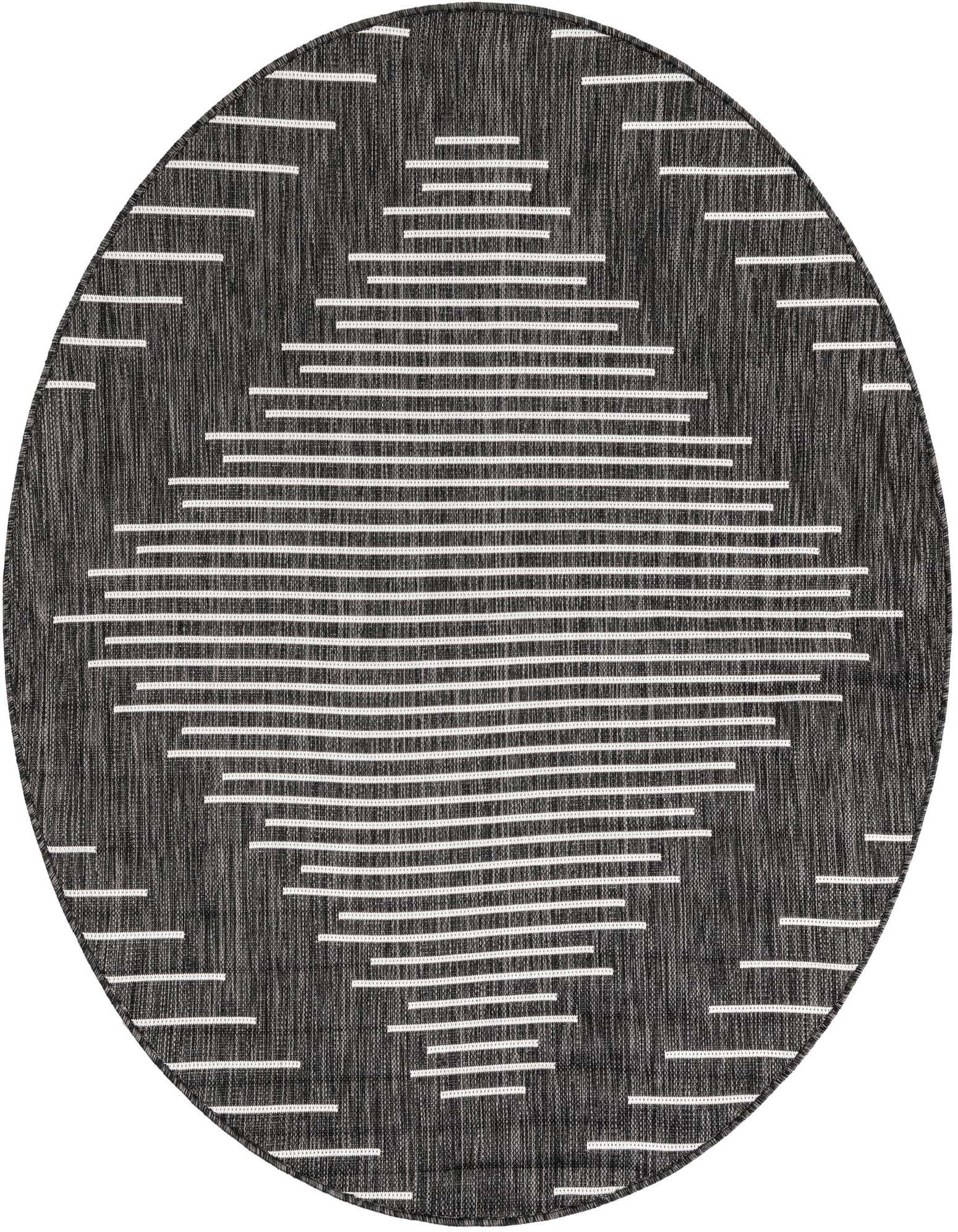 5' 3 x 5' 3 Easy-Clean Modern Indoor / Outdoor Round Rug