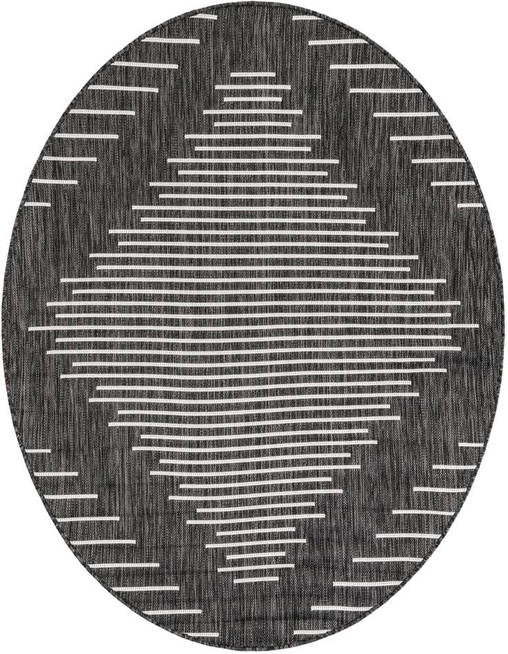 Detail image of 5' 3 x 5' 3 Easy-Clean Modern Indoor / Outdoor Round Rug