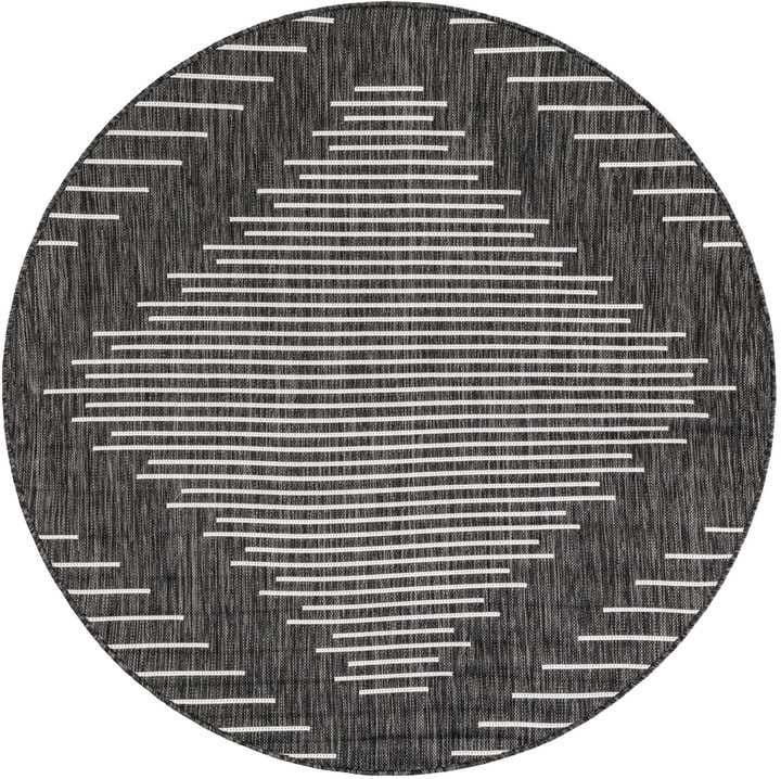 5' 3 x 5' 3 Easy-Clean Modern Indoor / Outdoor Round Rug