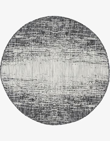 4' x 4' Easy-Clean Modern Indoor / Outdoor Round Rug