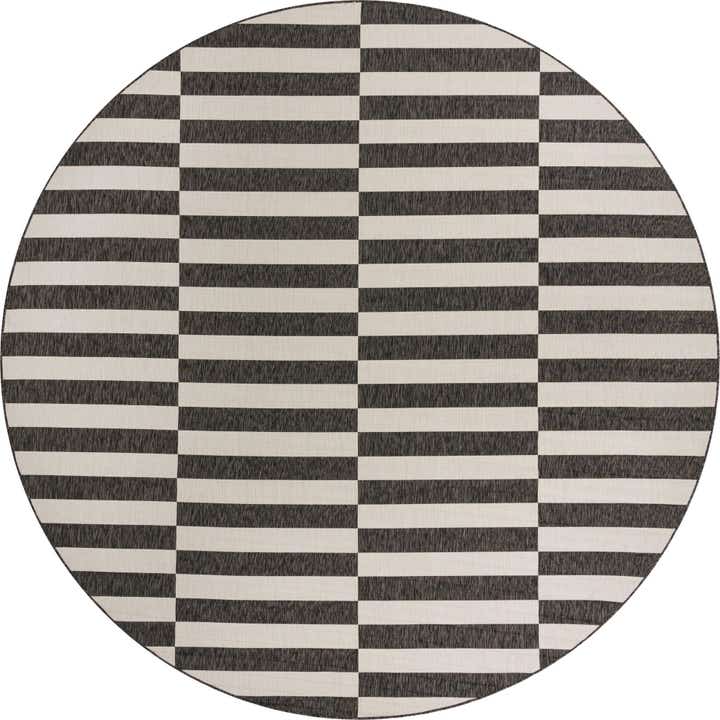 13' x 13' Easy-Clean Ribbon Indoor / Outdoor Round Rug