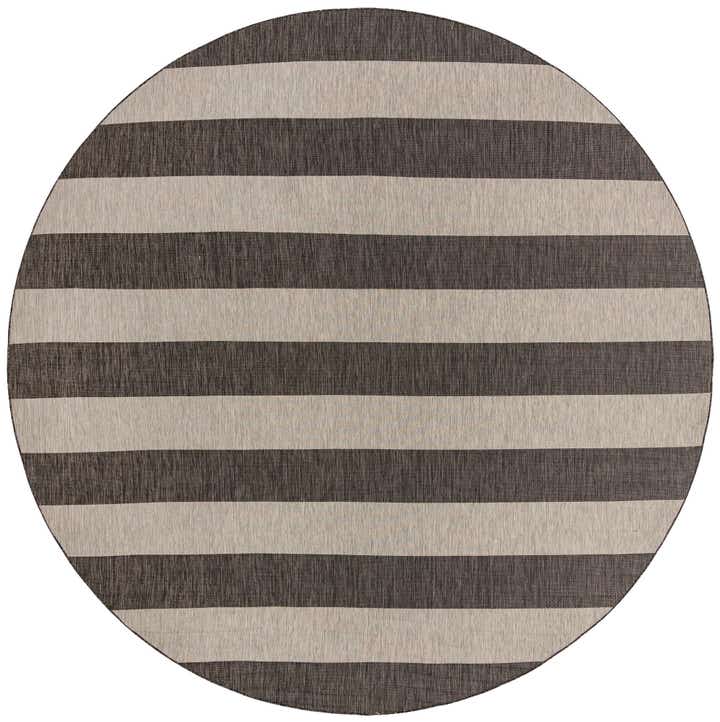 13' x 13' Easy-Clean Ribbon Indoor / Outdoor Round Rug
