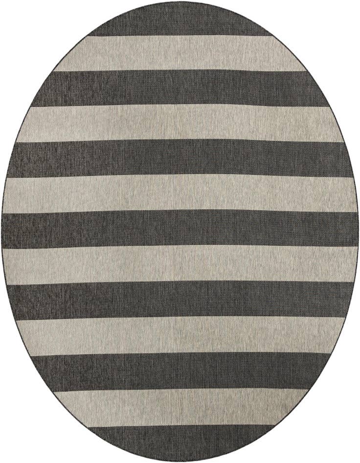 Detail image of 12' x 12' Easy-Clean Ribbon Indoor / Outdoor Round Rug
