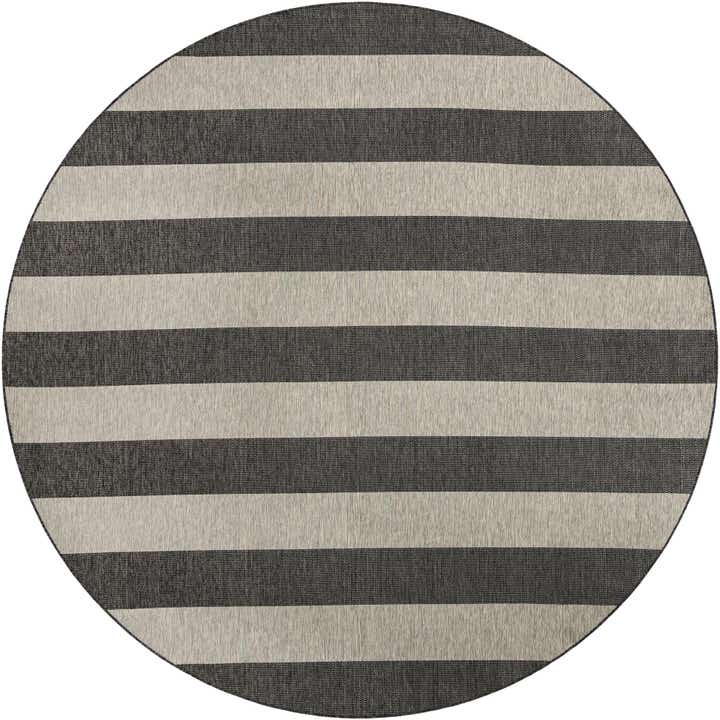 12' x 12' Easy-Clean Ribbon Indoor / Outdoor Round Rug