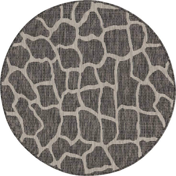Detail image of 4' x 4' Easy-Clean Safari Indoor / Outdoor Round Rug
