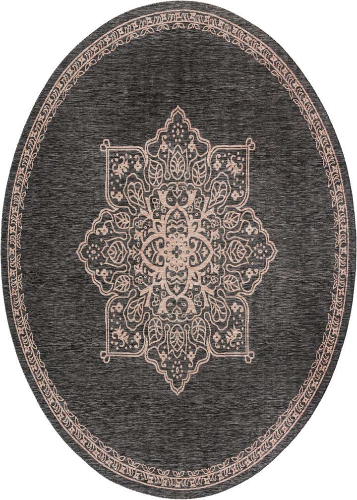 13' x 13' Easy-Clean Traditional Indoor / Outdoor Round Rug