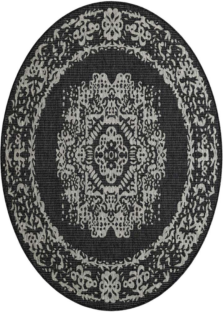 6' x 6' Easy-Clean Traditional Indoor / Outdoor Round Rug