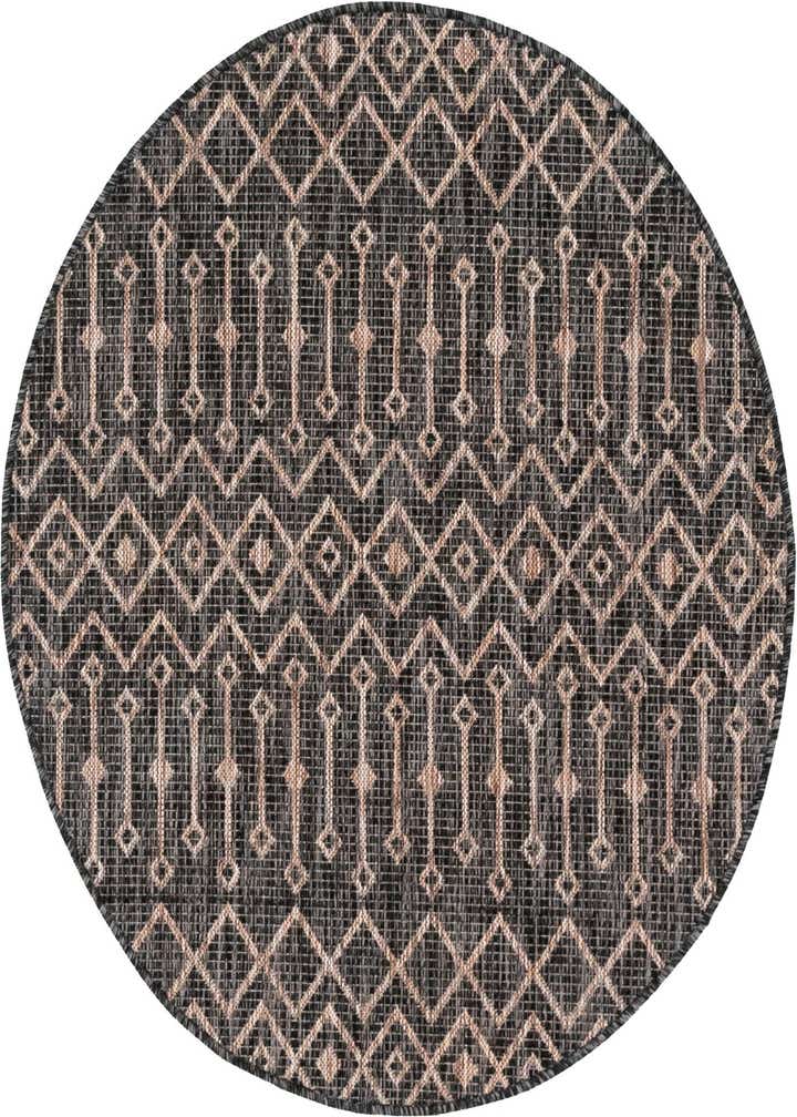 4' x 4' Easy-Clean Trellis Indoor / Outdoor Round Rug