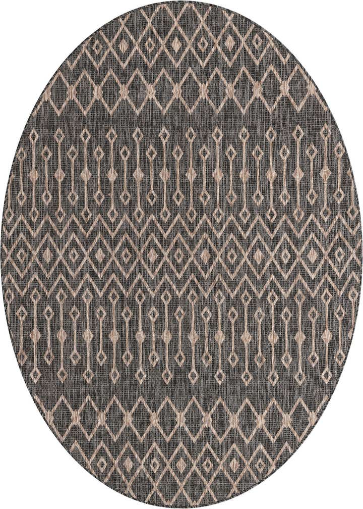 7' 10 x 7' 10 Easy-Clean Trellis Indoor / Outdoor Round Rug