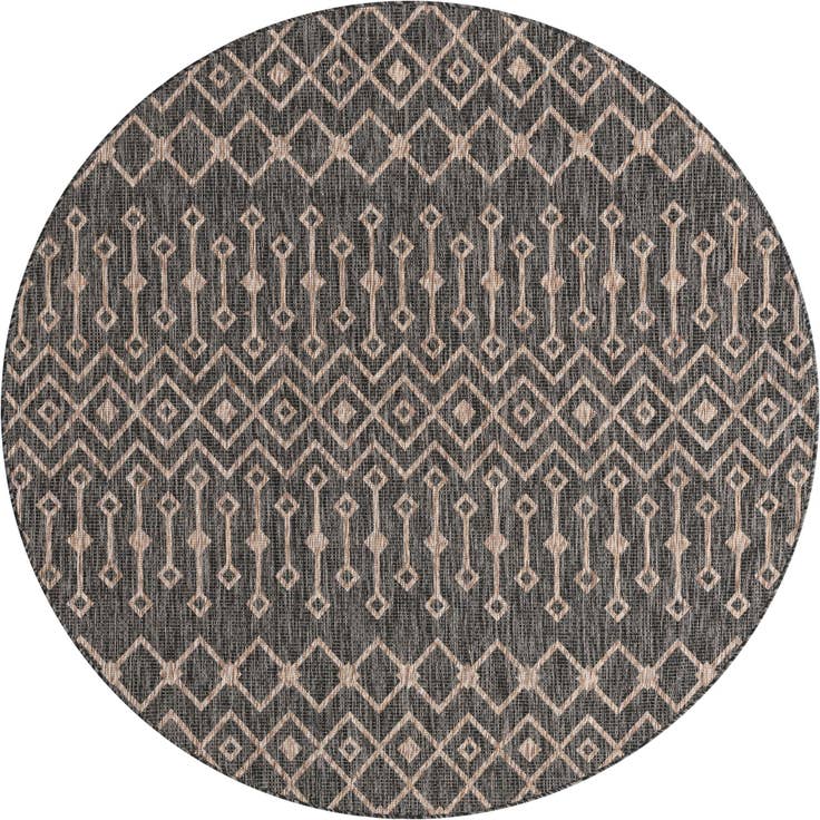 Detail image of 7' 10 x 7' 10 Easy-Clean Trellis Indoor / Outdoor Round Rug