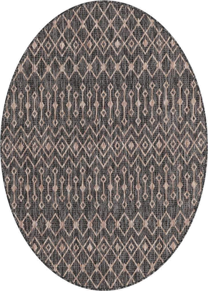 5' 3 x 5' 3 Easy-Clean Trellis Indoor / Outdoor Round Rug