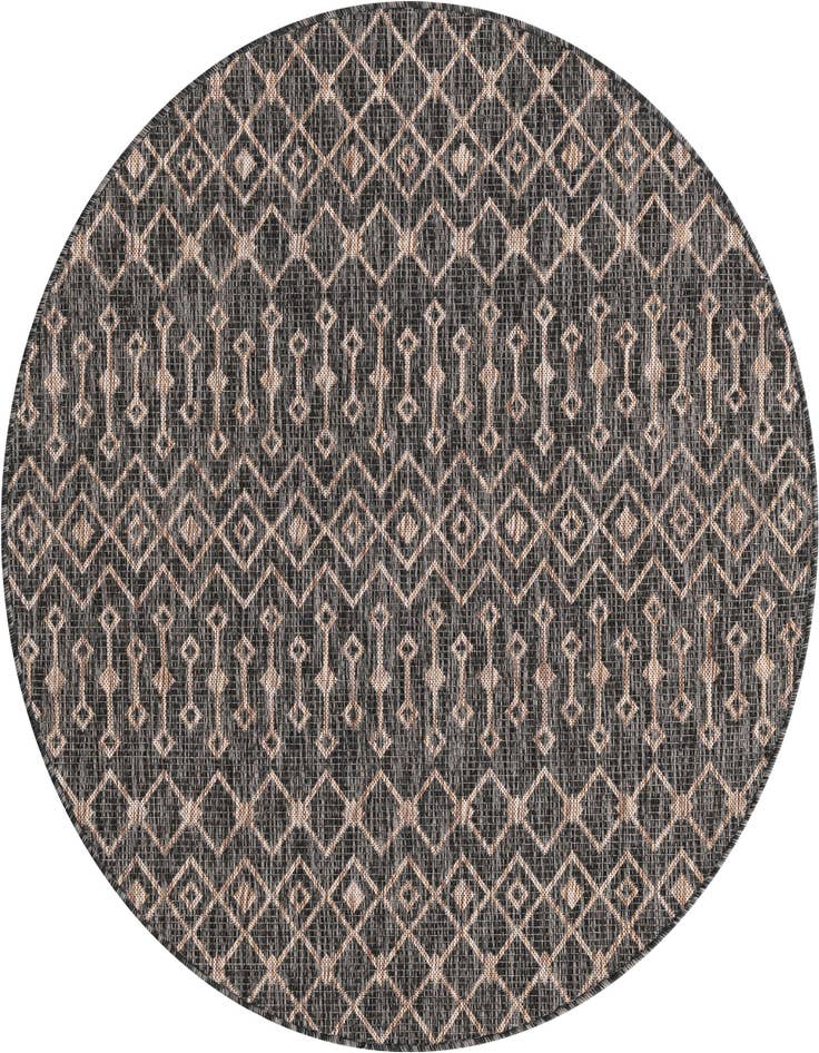 Detail image of 5' 3 x 5' 3 Easy-Clean Trellis Indoor / Outdoor Round Rug