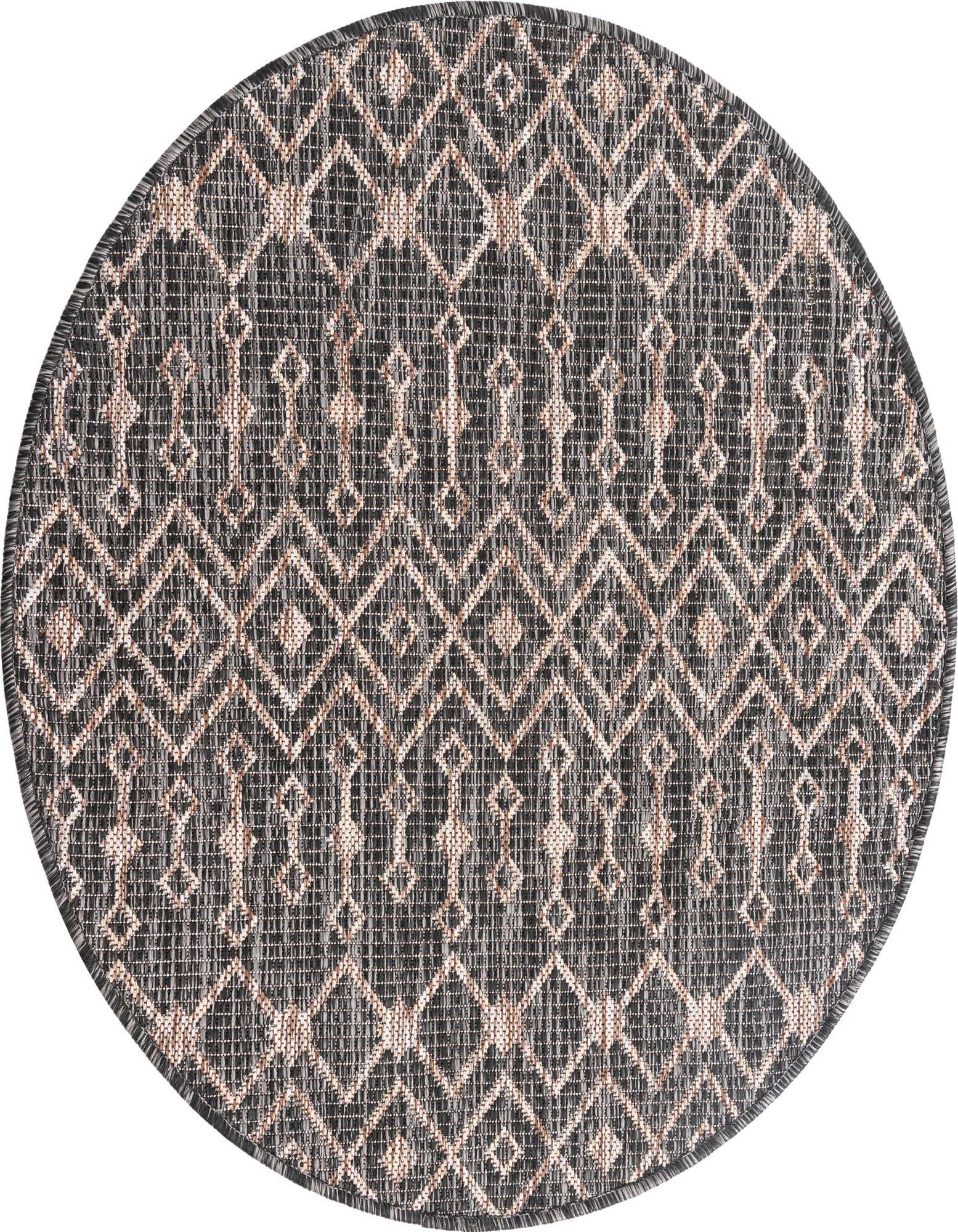 3' x 3' Easy-Clean Trellis Indoor / Outdoor Round Rug