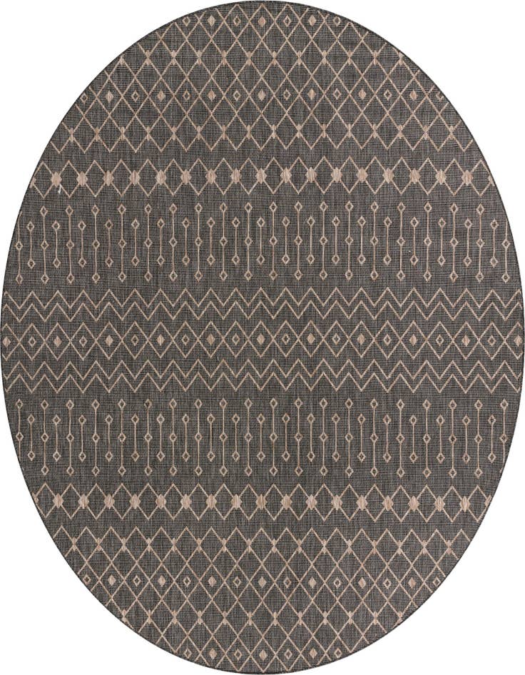 Detail image of 13' x 13' Easy-Clean Trellis Indoor / Outdoor Round Rug
