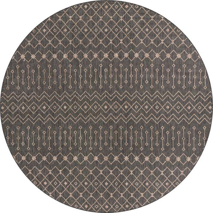 13' x 13' Easy-Clean Trellis Indoor / Outdoor Round Rug