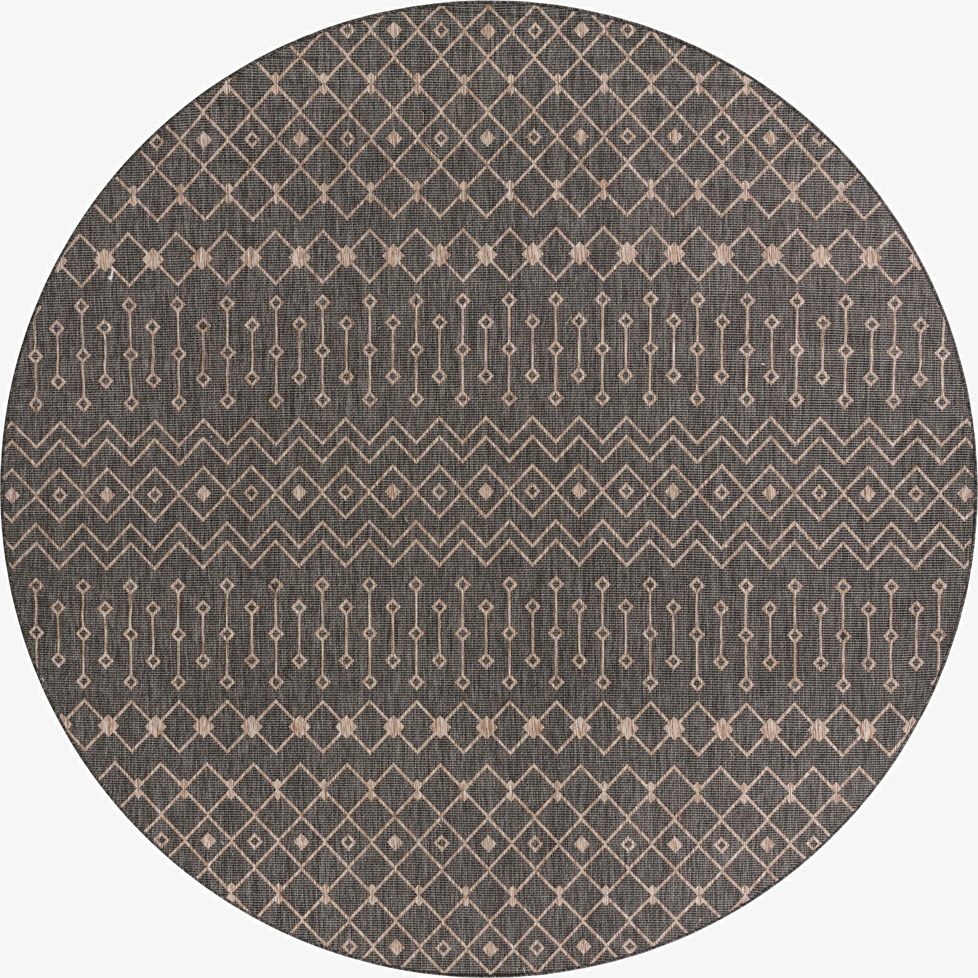 13' x 13'  Washable Trellis Indoor / Outdoor Round Rug