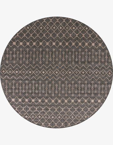 10' 8 x 10' 8 Easy-Clean Trellis Indoor / Outdoor Round Rug